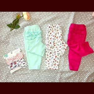Baby girl leggings n bows